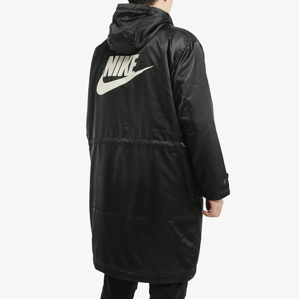 Куртка alphabet logo hooded padded jacket black Nike, черный — фото 4