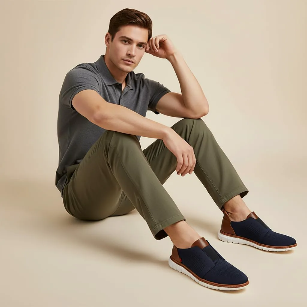 Мужские кроссовки Marc Joseph New York South Street (технология Hands Free), темно-синий