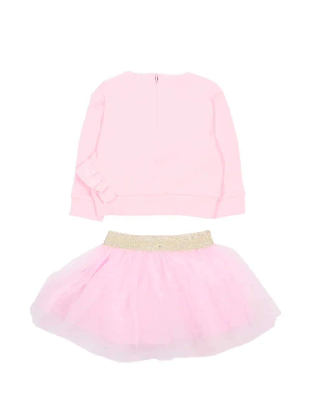 Комплект из топа и юбки с оборками Karl Lagerfeld Kids, розовый — фото 2