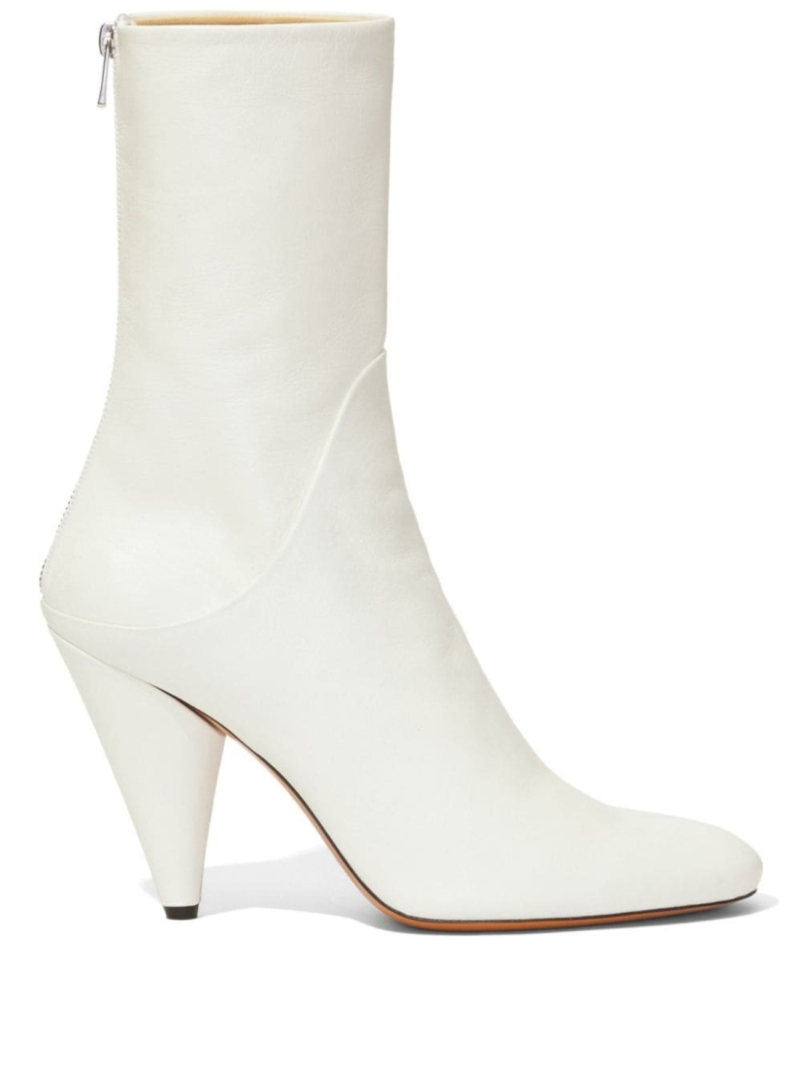 

Proenza Schouler Cone 85mm leather ankle boots, белый
