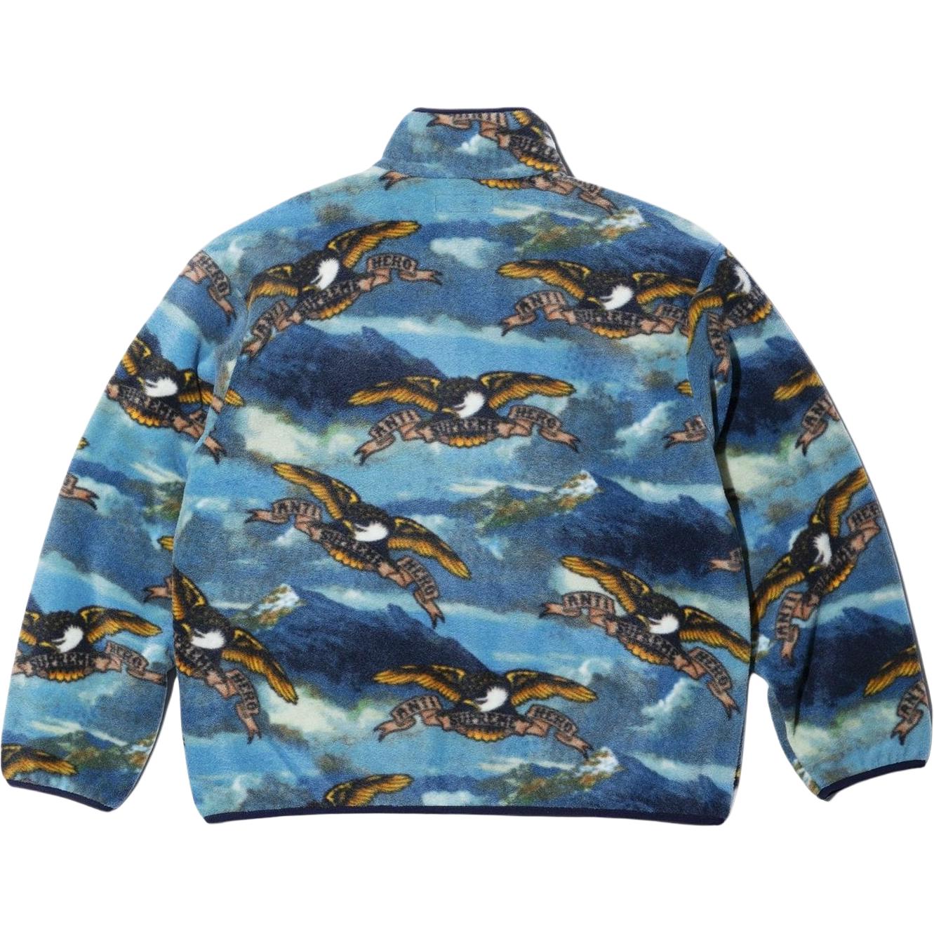Антигерой FW25 НЕДЕЛЯ12 Флисовая куртка Велюровая куртка Унисекс Supreme, синий — фото 3