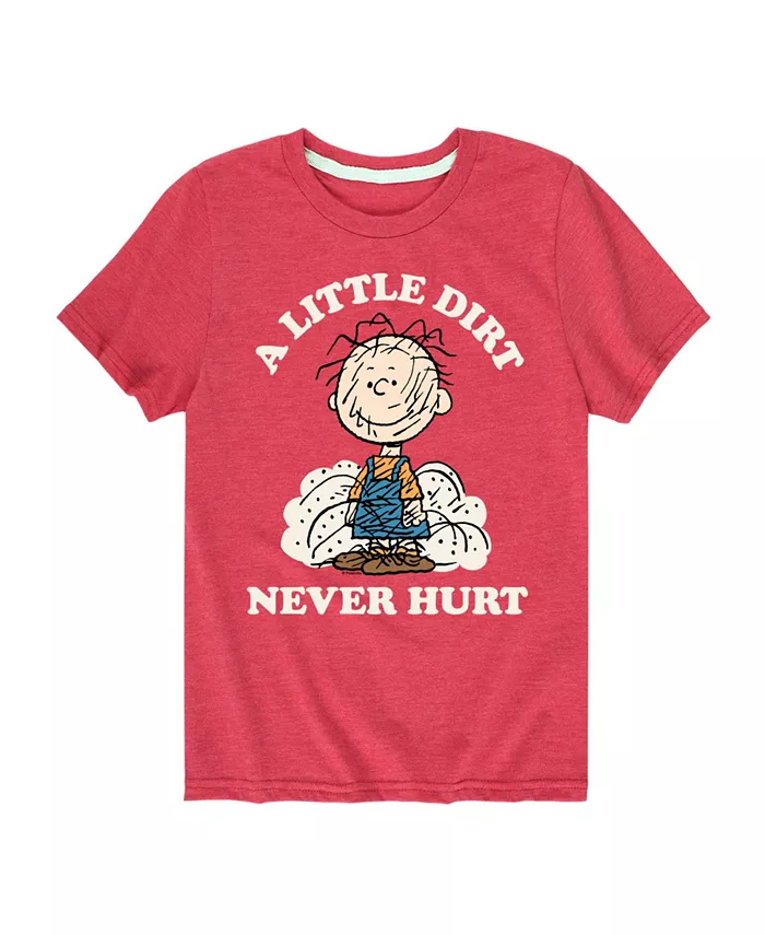 

Футболка с принтом "A Little Dirt Never Hurt" для мальчиков старшего возраста Peanuts, красный