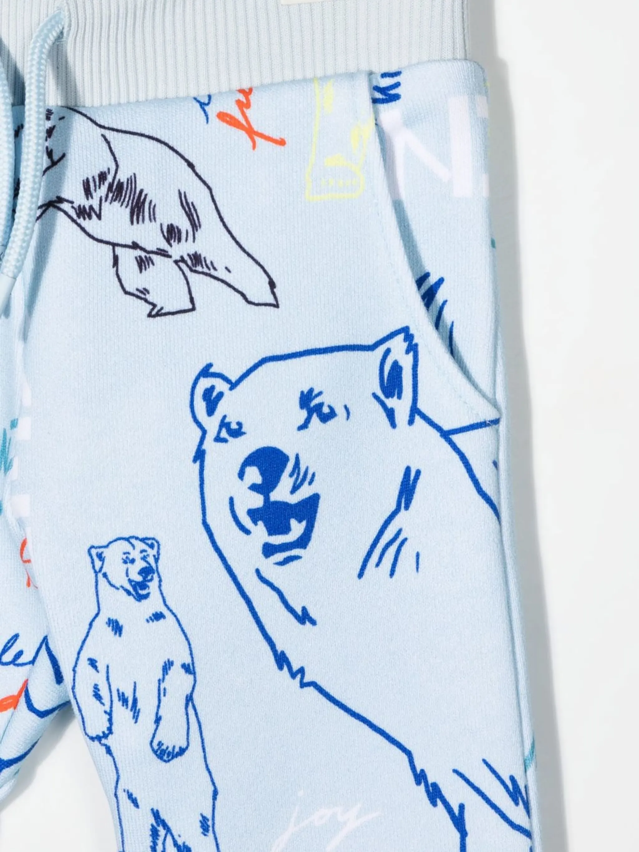 Спортивные брюки с логотипом Kenzo Kids, синий — фото 3