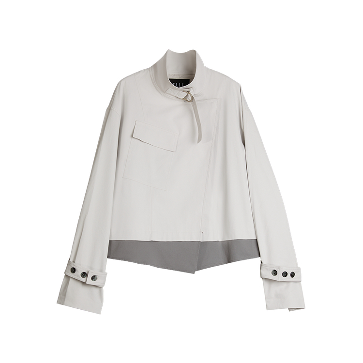 

Тренч женский с отложным воротником тонкий Others ELLE, светло-серый