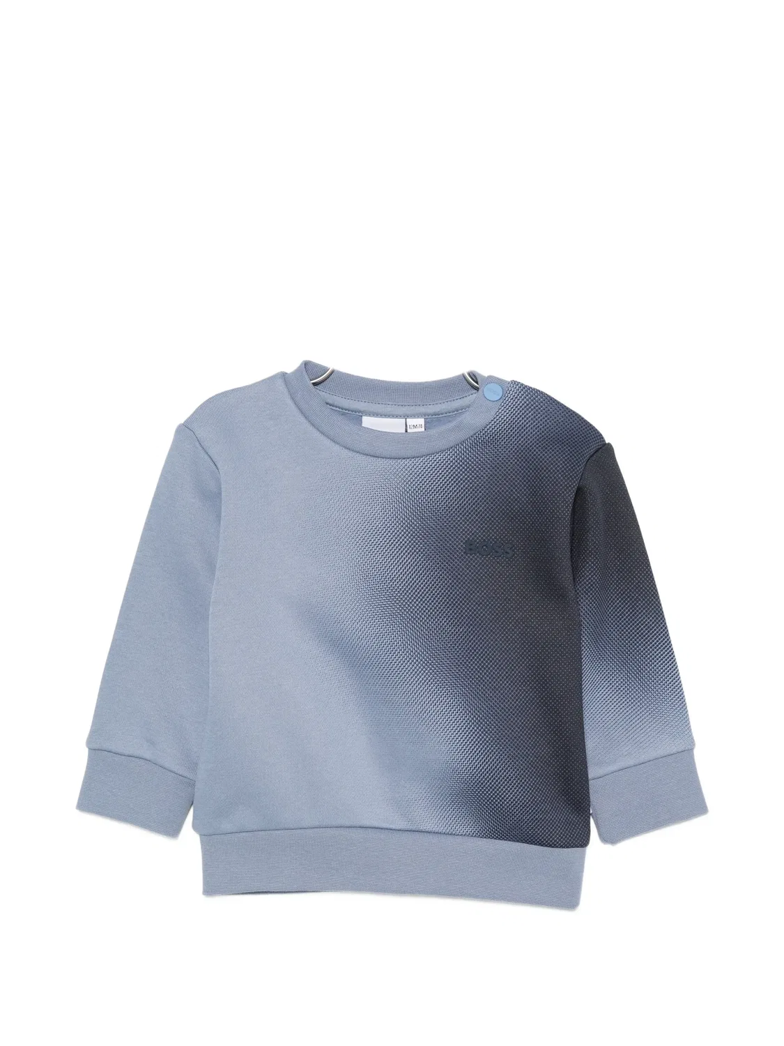 Свитер с градиентным принтом и логотипом Boss Kidswear, синий