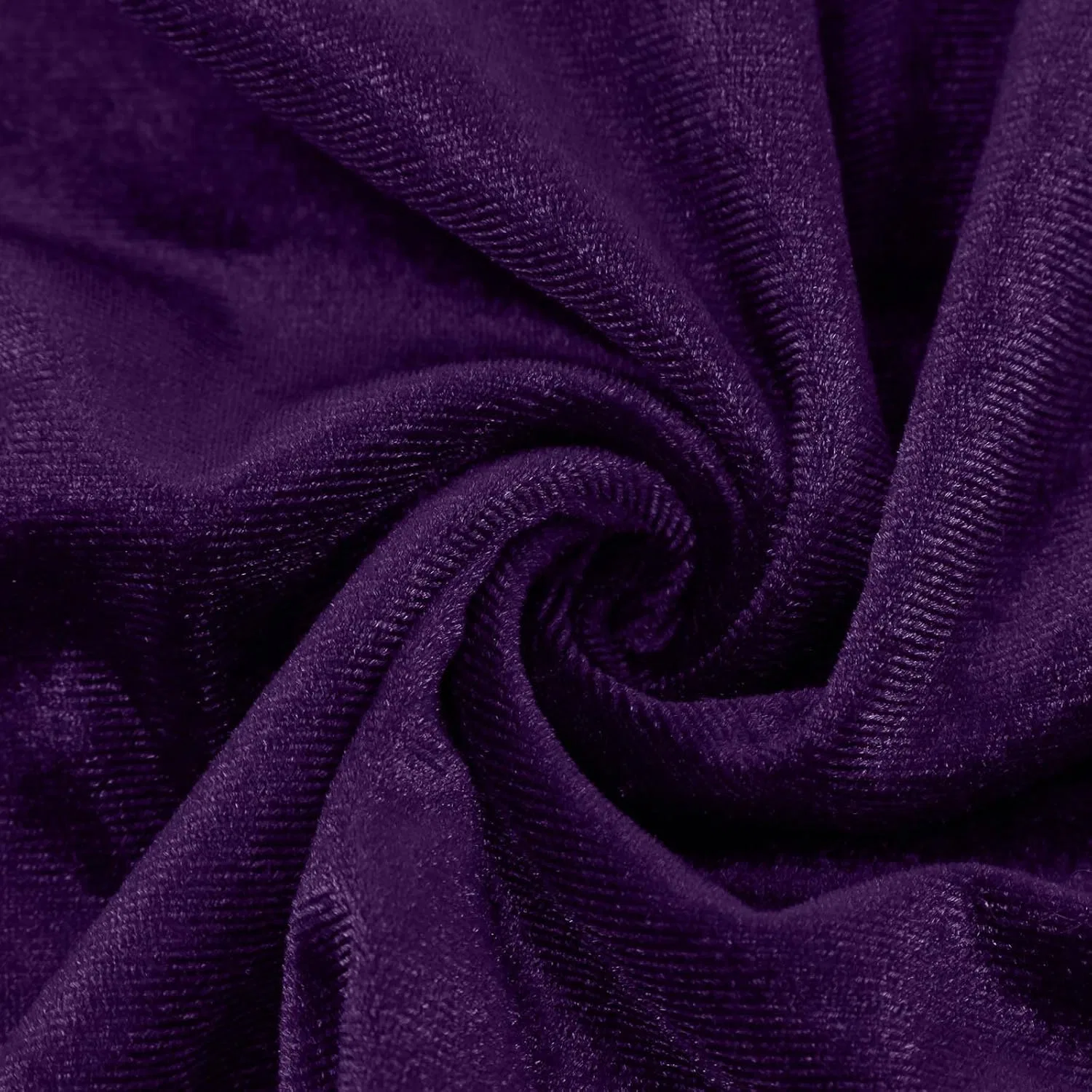 Женское винтажное платье миди из велюра, Purple — фото 3