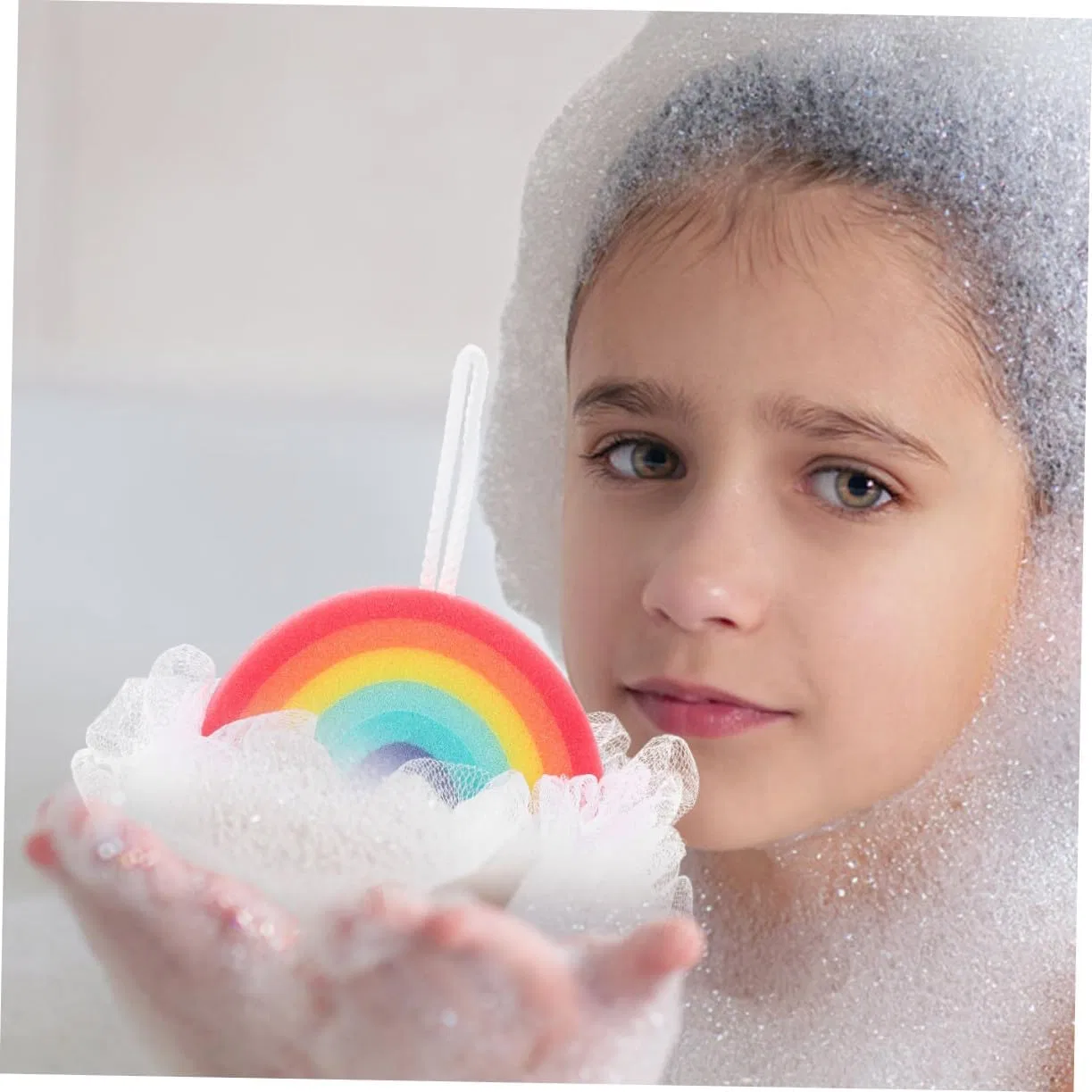 Спонж для ванны Rainbow, UTHCLO, 1 шт, 20x15x7 см, Assorted Colours — фото 4