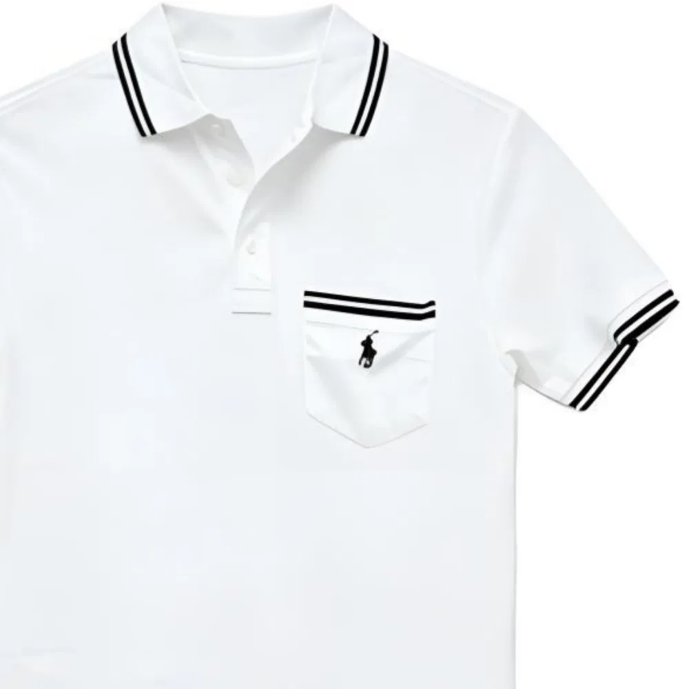 Рубашка-поло мужская хлопковая, Polo Ralph Lauren, White — фото 3