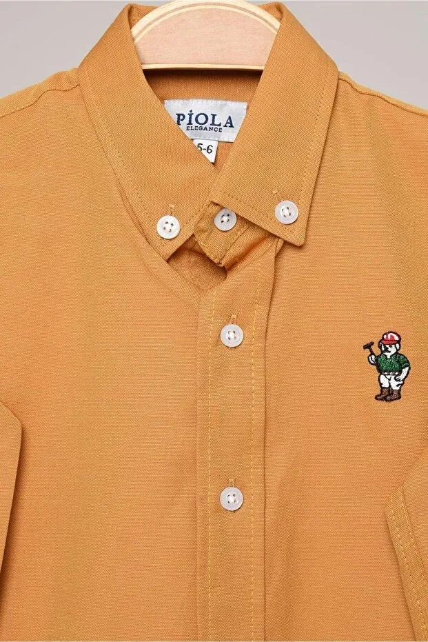 Детская рубашка для мальчиков с длинным рукавом Piola Club, Dry Cleaning Only — фото 2