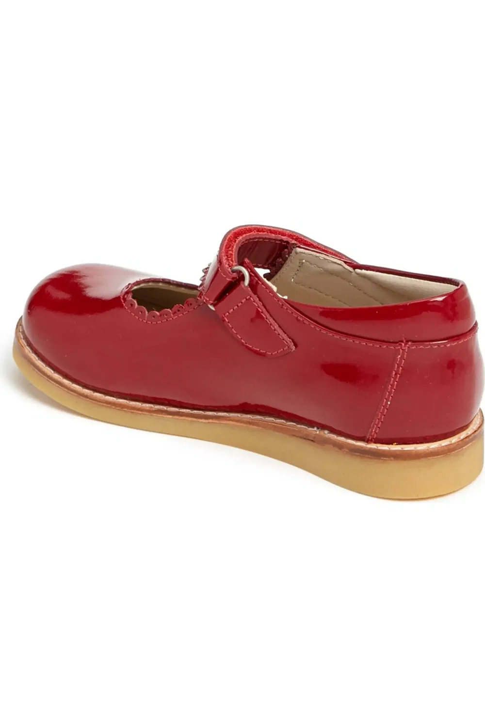 Туфли детские мэри-джейн с волнистым краем Elephantito, Red Patent — фото 3