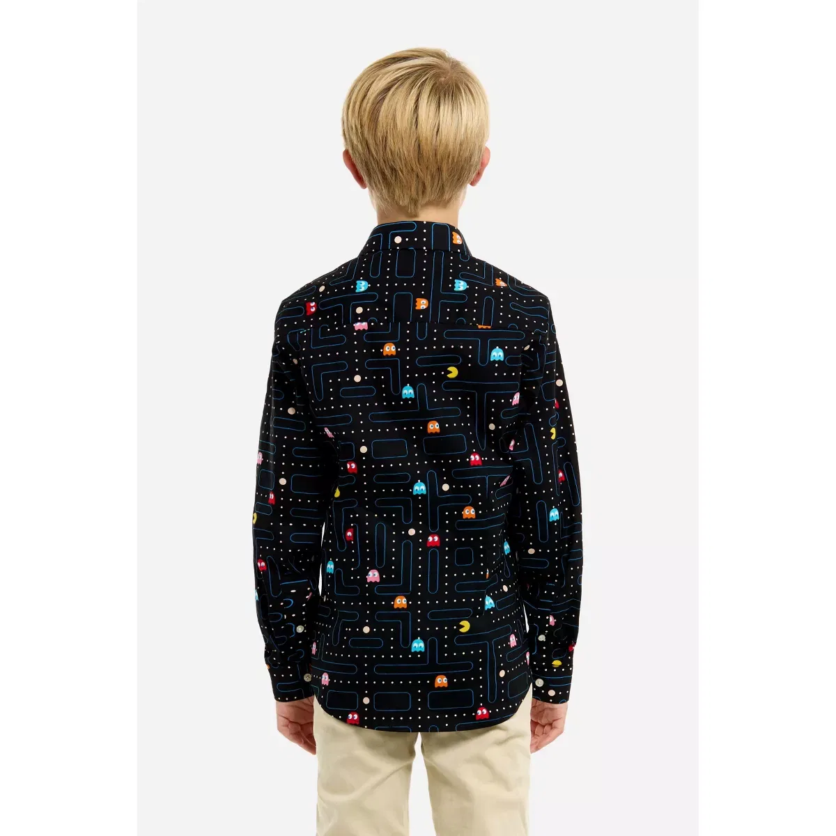 Детская рубашка с принтом для мальчиков OppoSuits, Black — фото 2
