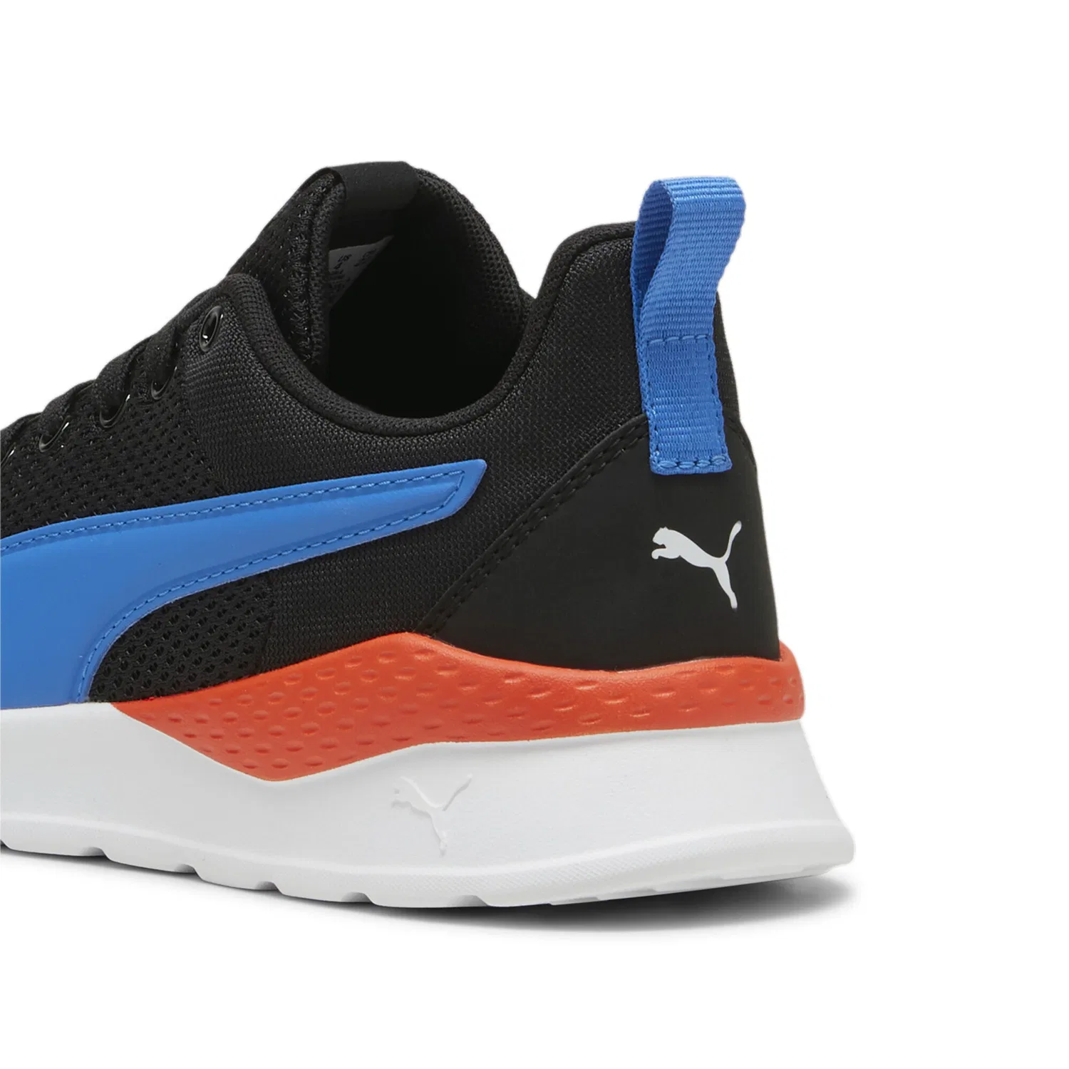 Детские кроссовки из текстиля и синтетики Anzarun Lite PUMA, Black Hyperlink Blue White Redmazing — фото 2