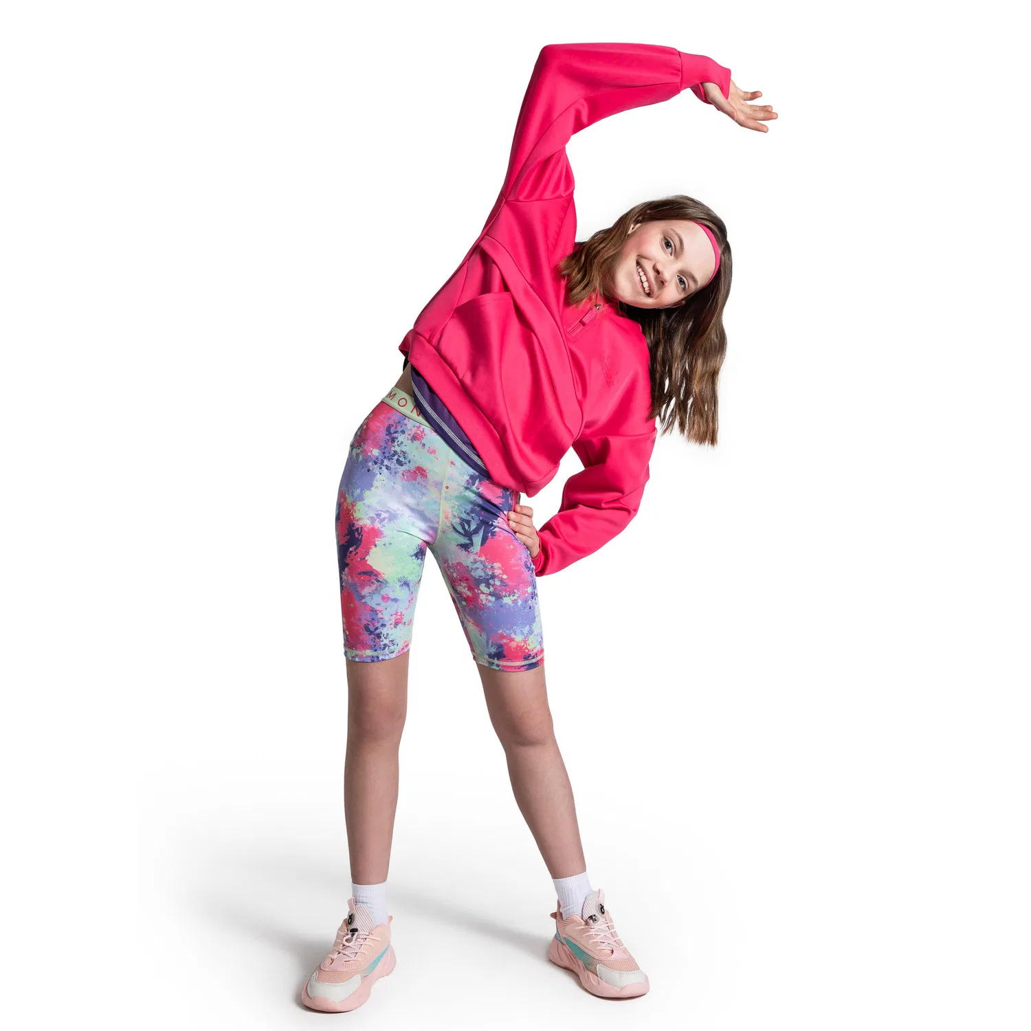 Детские леггинсы с принтом Kinder Radlerhose Leggings kurz WL5 Lemon Explore, Bunt — фото 2