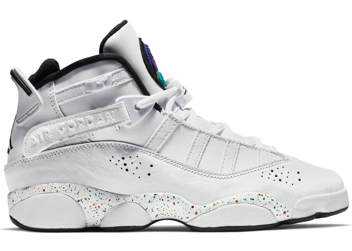 Детские кроссовки Lifestyle Jordan 6 Rings Confetti Jordan, White/Black-White-Grey Fog
