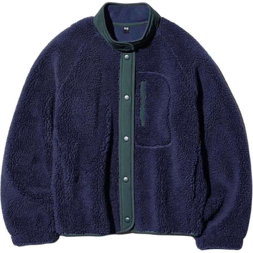 Женская вельветовая куртка с воротником-стойкой 69 Navy Blue UNIQLO