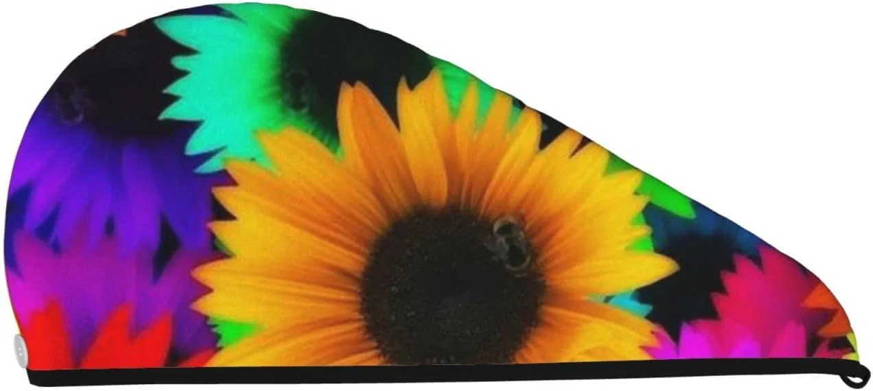 Сушилка для волос, тюрбан, YoupO, 64x26 см, Rainbow Sunflower — фото 2
