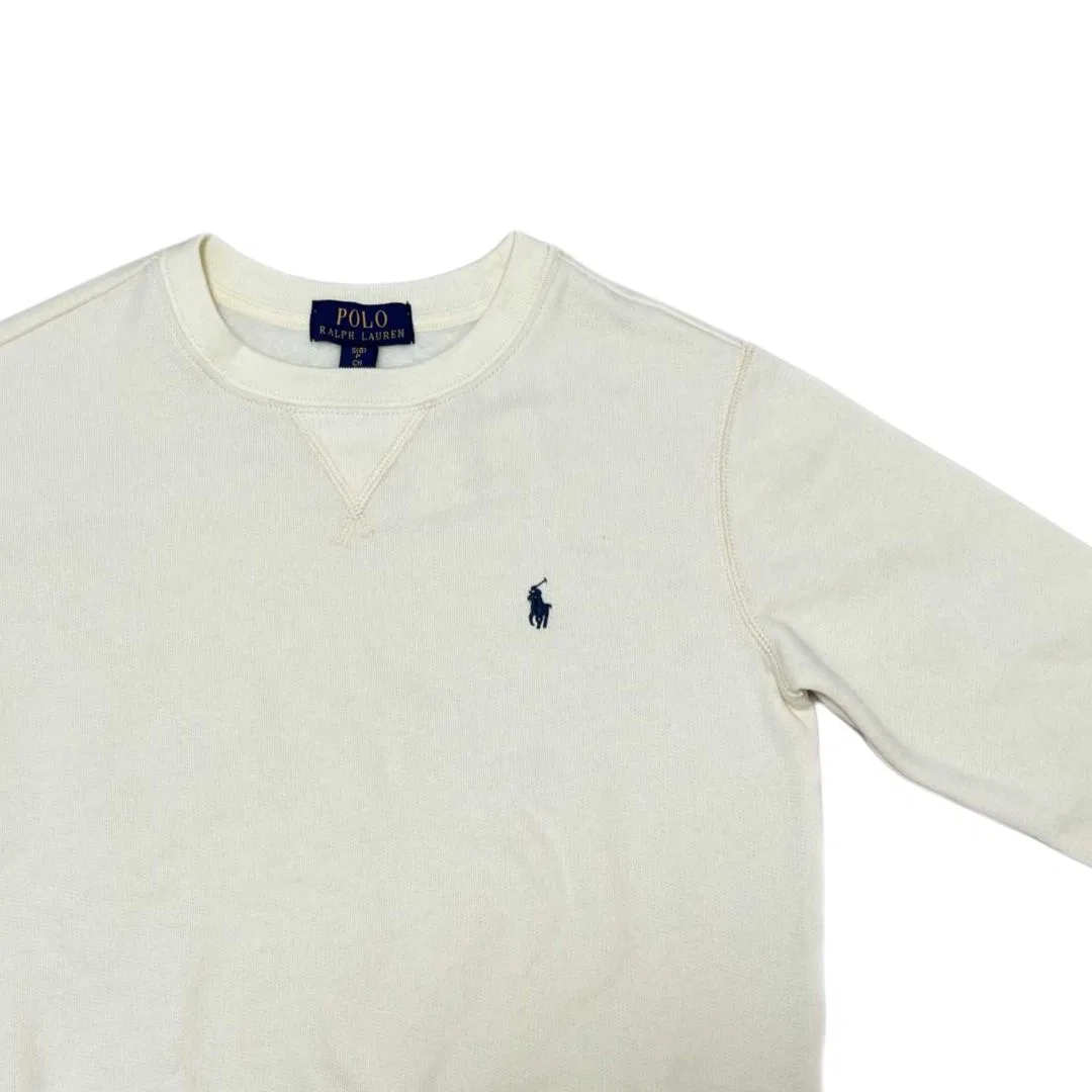 Детский свитшот с круглым вырезом Milk White Polo Ralph Lauren, Milk White — фото 4