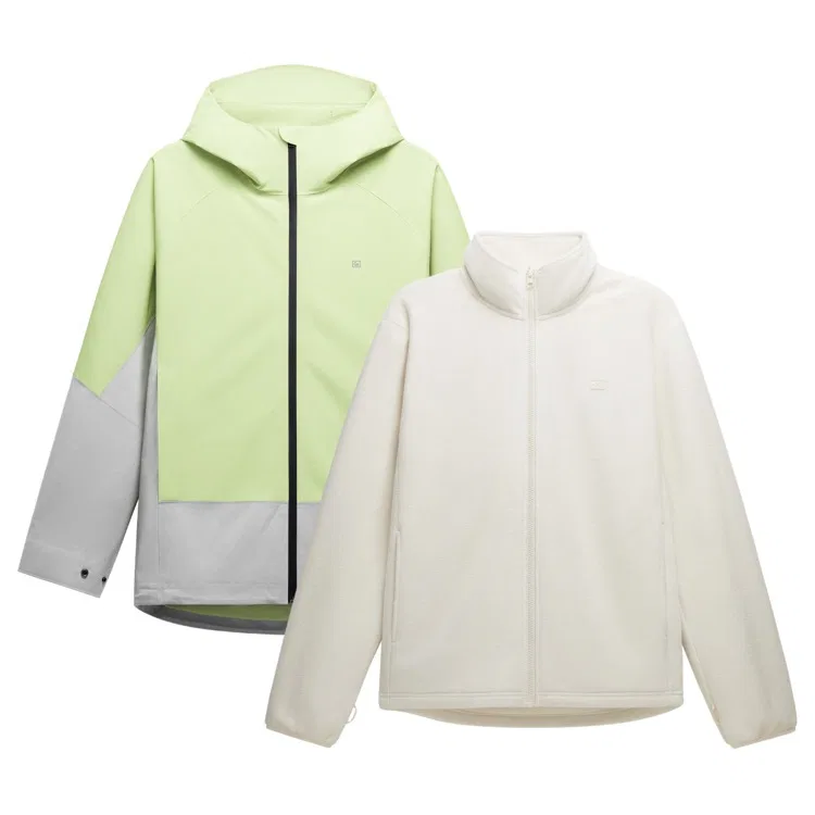 Детская ветровка с длинным рукавом BANANA IN, Sour Lime & Moon Silver Gray