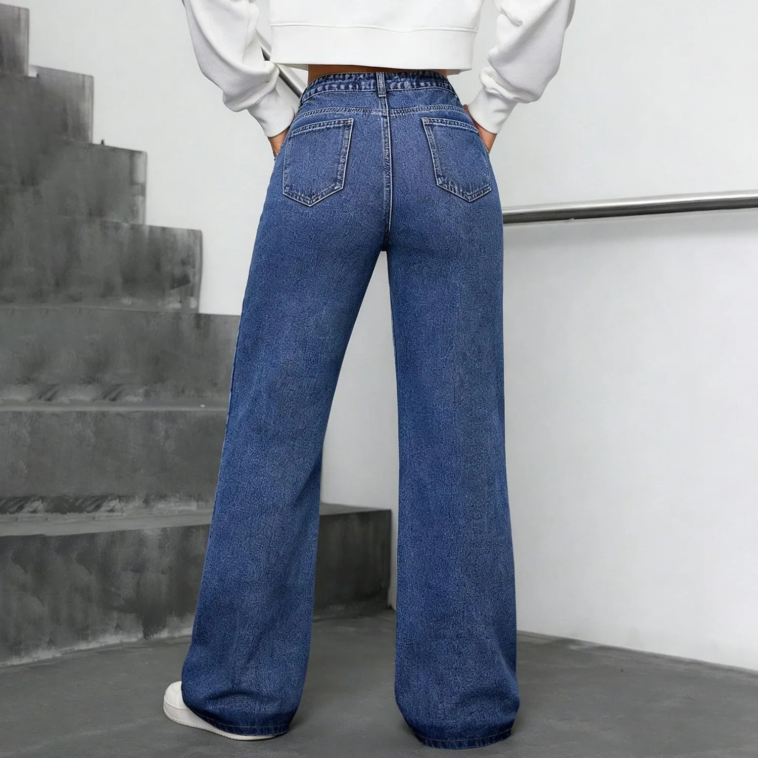 Женские джинсы с принтом Palace Denim, Zb-blue — фото 4