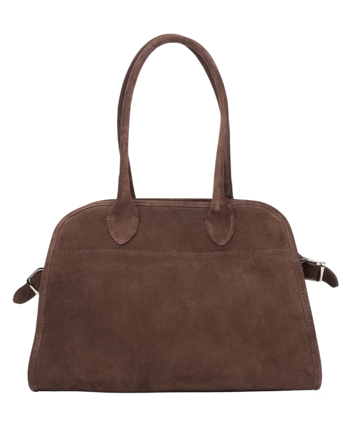 

Темно-Коричневая женская сумка-портфель из высококачественного итальянского велюра. Estro, коричневый