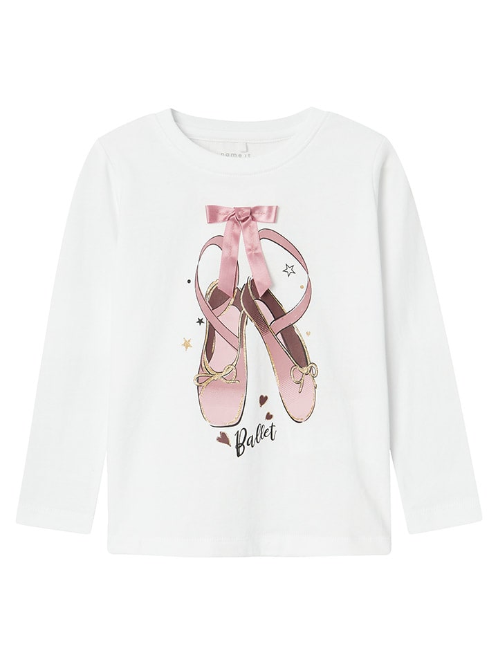

Лонгслив name it Longsleeve Hea, белый