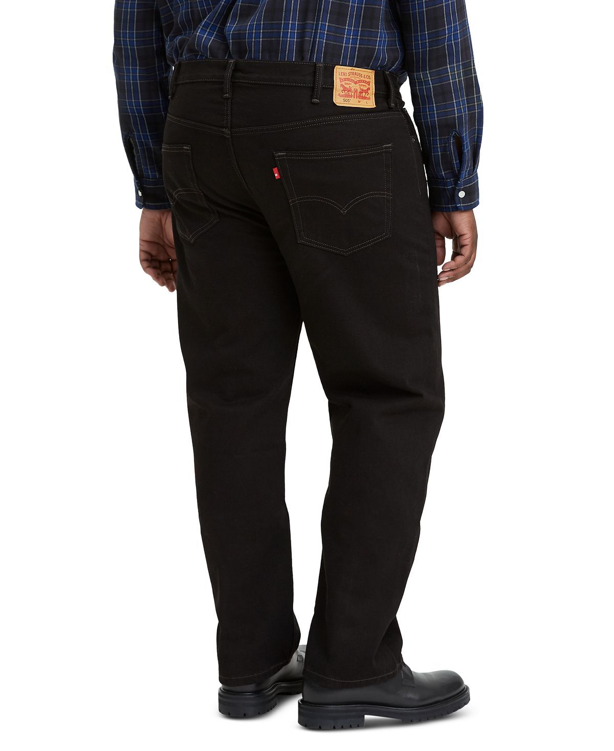Мужские неэластичные джинсы big & tall 505™ оригинальной посадки Levi's, черный — фото 3