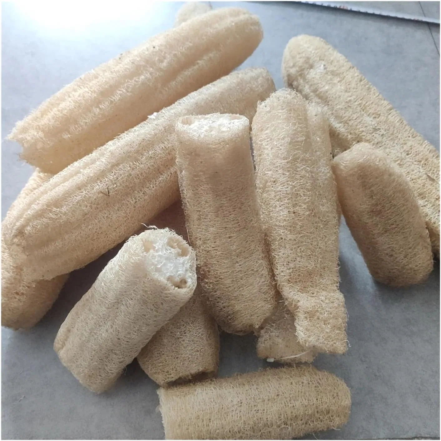 Мочалка из натуральной люфы CLENEA, набор 8 шт, 10-15 см, 8 Pieces