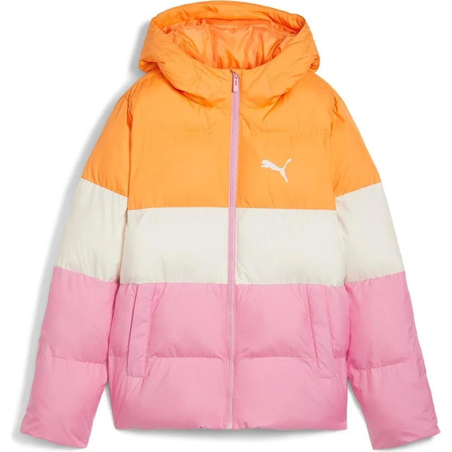 Куртка-пуховик с капюшоном Poly Hooded Puffer Jacket Puma, Коричневый