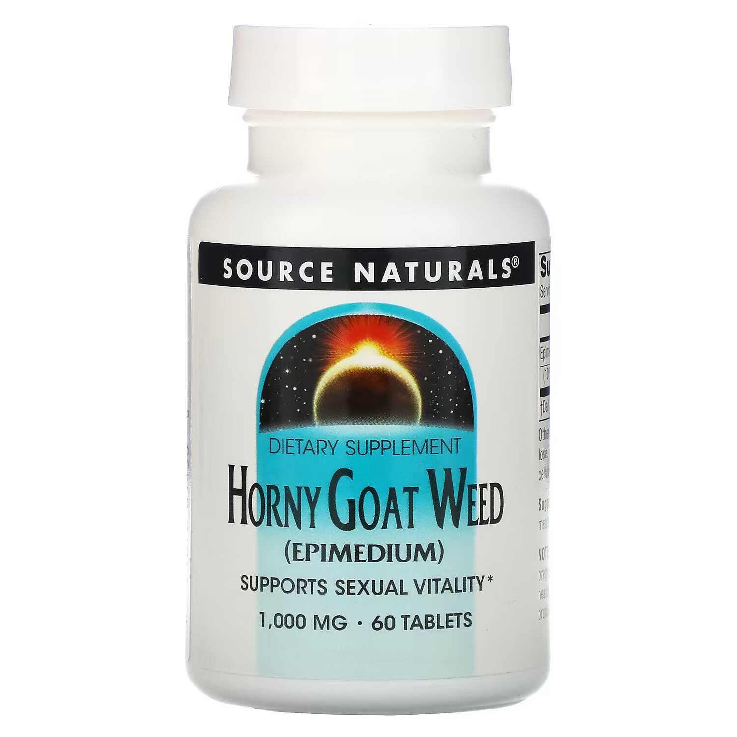 

Source Naturals, экстракт горянки, 1000 мг, 60 таблеток