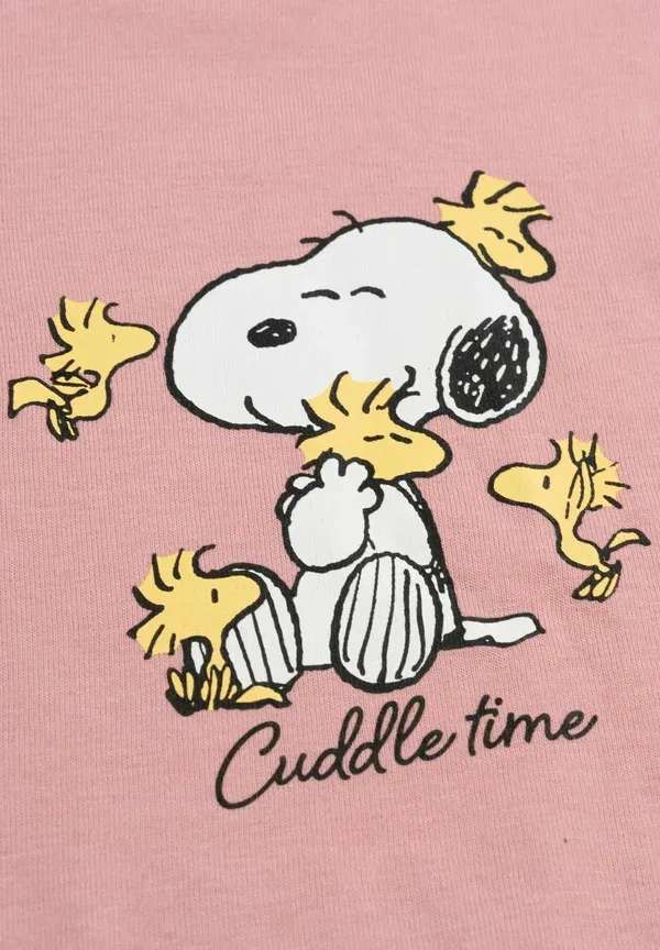 Комплект боди с длинным рукавом Peanuts Snoopy, розовый — фото 4