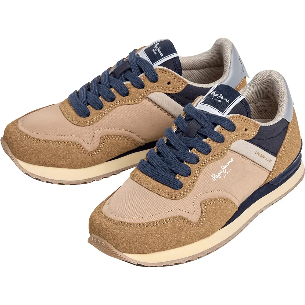 Детские кроссовки для мальчиков с принтом Hailon Basic Pepe jeans, Brown — фото 3