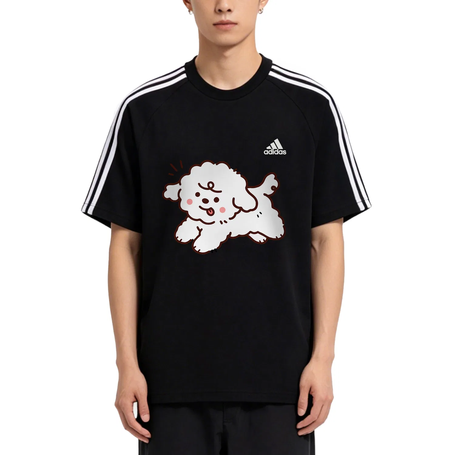Мужская футболка с принтом Adidas Football Adidas, Black — фото 4