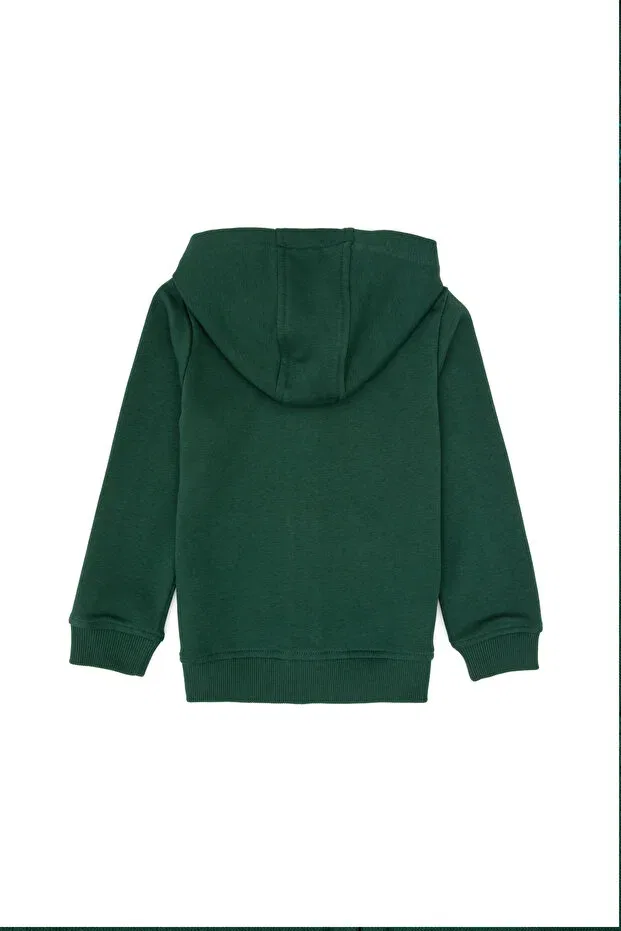 Детское худи с длинным рукавом U.S. Polo Assn., Dark Green — фото 4