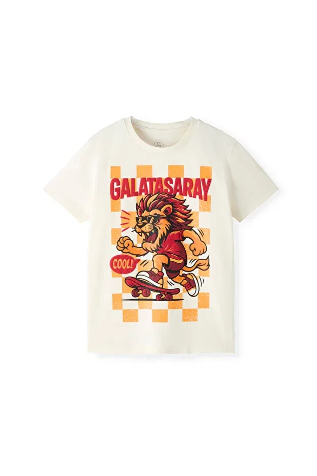 Детская футболка для девочек с коротким рукавом Galatasaray Kids T-Shirt C261035 Gsstore, Ecru