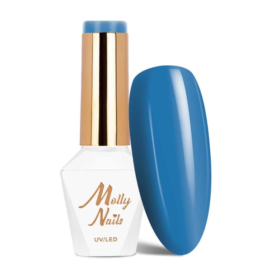 

Molly Nails Blue Sky Sky Blue HEMA/Di-HEMA Free 8 г гибридный лак № 114