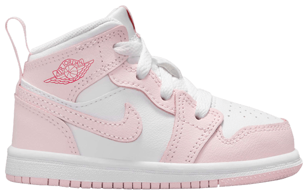 

Кроссовки Air Jordan 1 Mid TD 'Pink Foam Fire Red', розовый