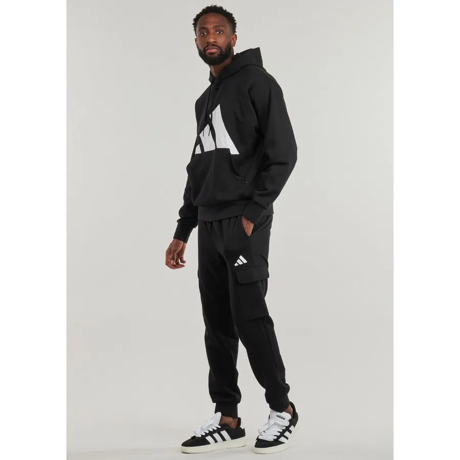 Свитшот спортивный с капюшоном и длинным рукавом, Adidas, Черный — фото 2
