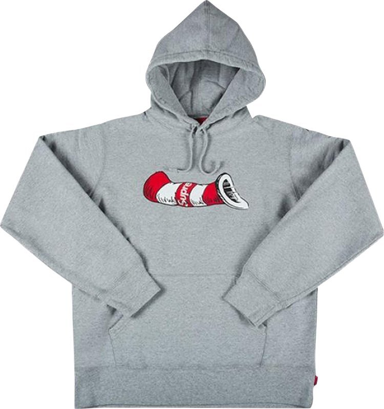 

Толстовка Supreme Cat in the Hat Hooded Sweatshirt 'Heather Grey', серый