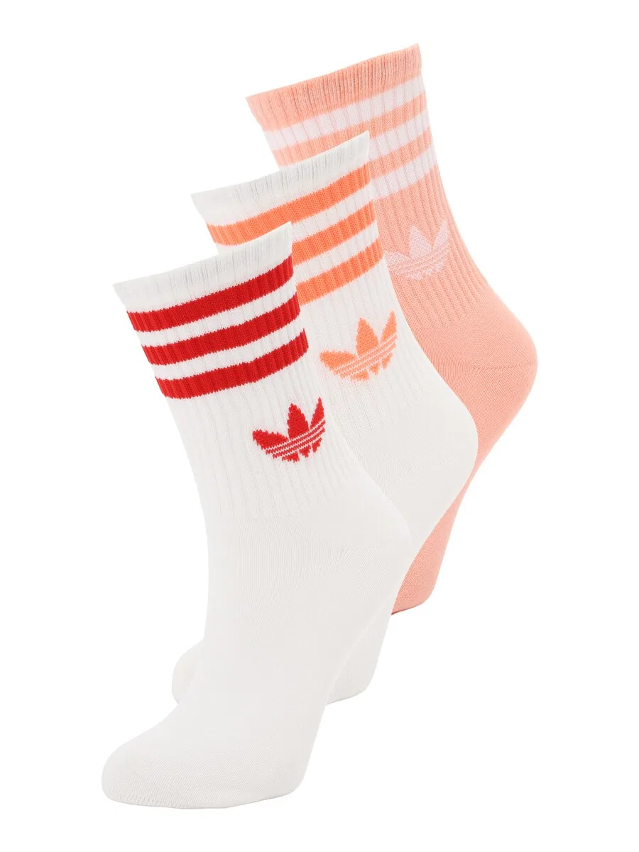 Носки ADIDAS ORIGINALS оранжевого, персикового и белого цветов