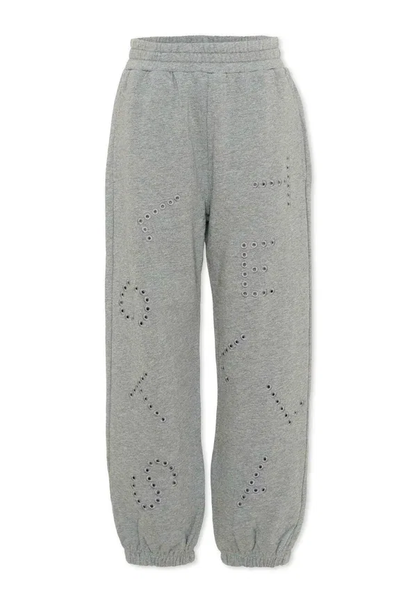 Брюки из 100% хлопка Tracksuit bottoms Stella Mccartney Kids, серый
