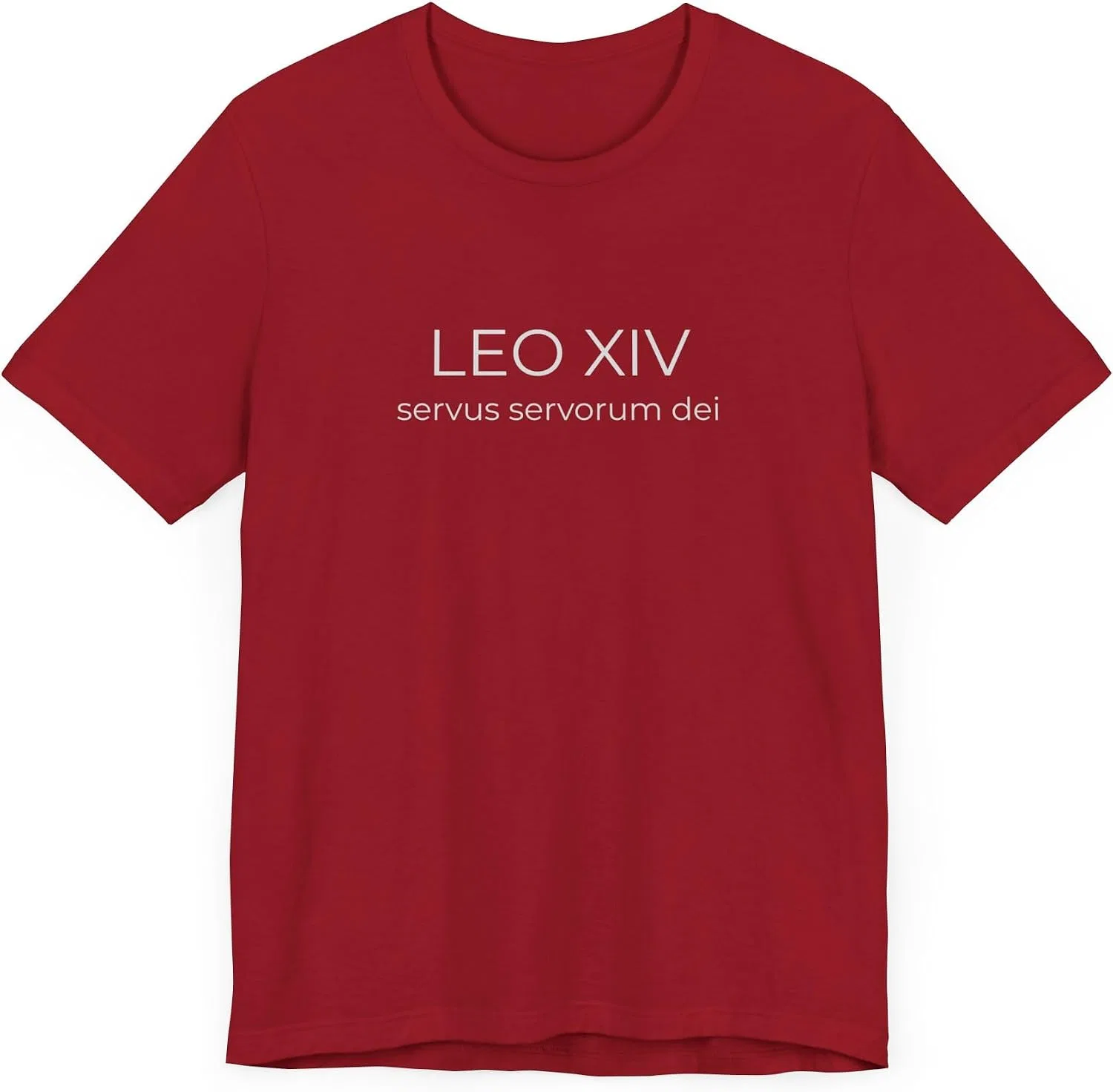 Футболка с цитатой Leo XIV Bella Canvas 3001, Canvas Red