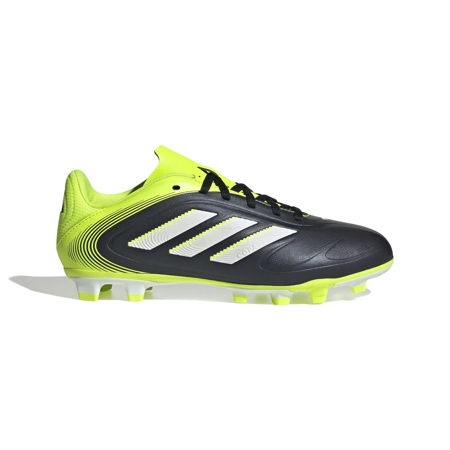 Детские бутсы футбольные для мальчиков с принтом Copa Pure III Club Firm Ground/Multi Ground Football Boots Kids Adidas, Core Black Cloud White Lucid Lemon — фото 3