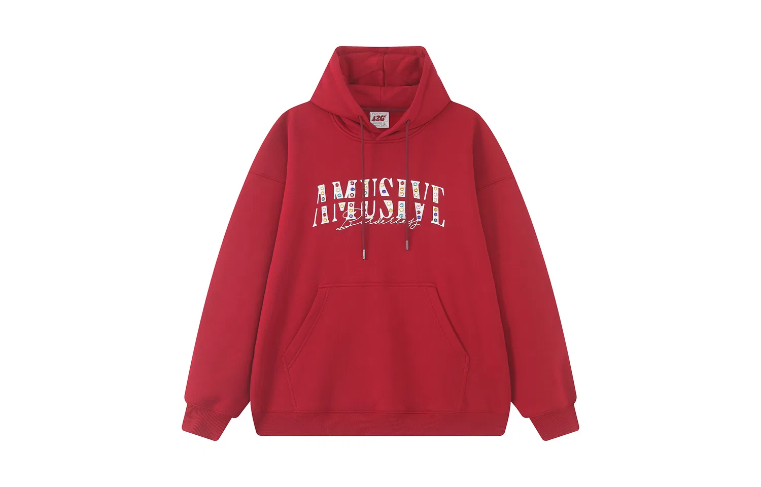 Детский худи с капюшоном, свободный крой, F426, Red