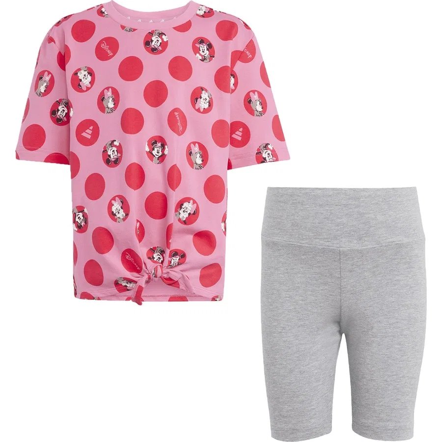 Детский спортивный комплект с принтом Minnie Mouse adidas, Розовый