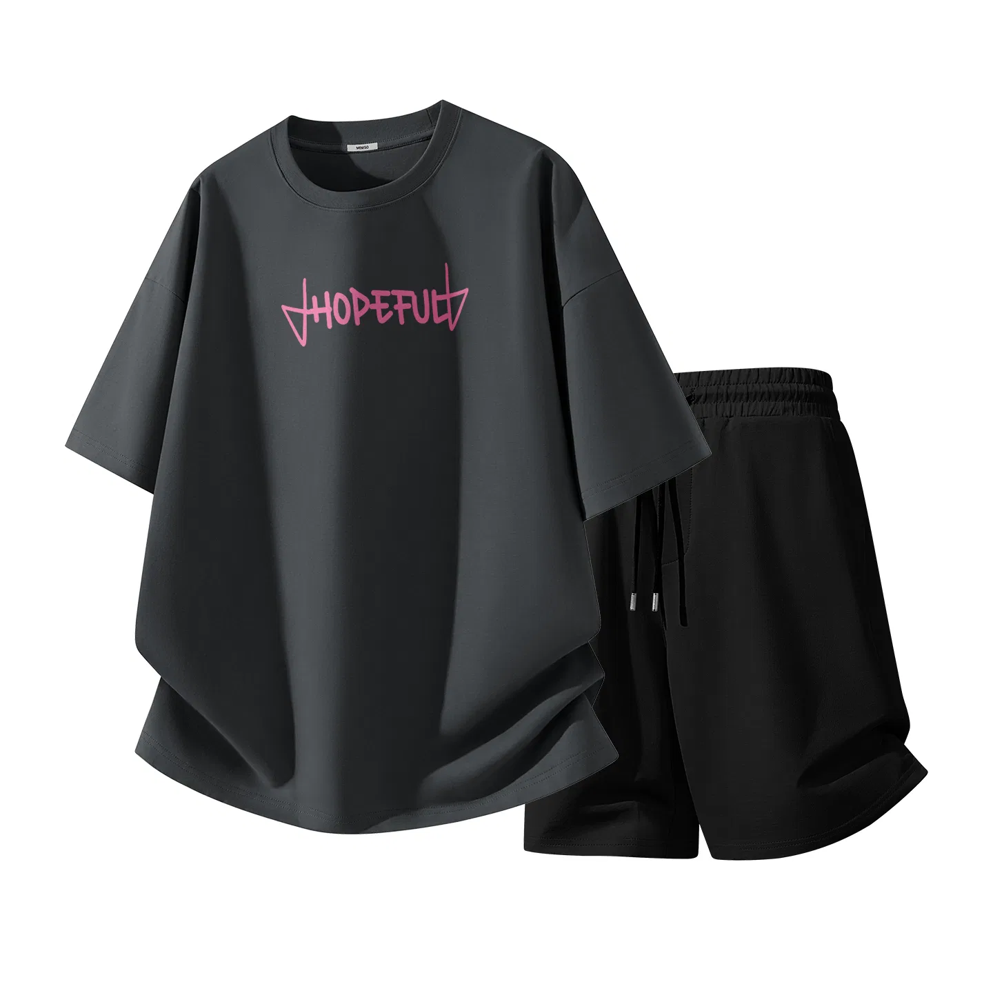 Комплект спортивной одежды Детский с принтом MINISO, Dark Gray