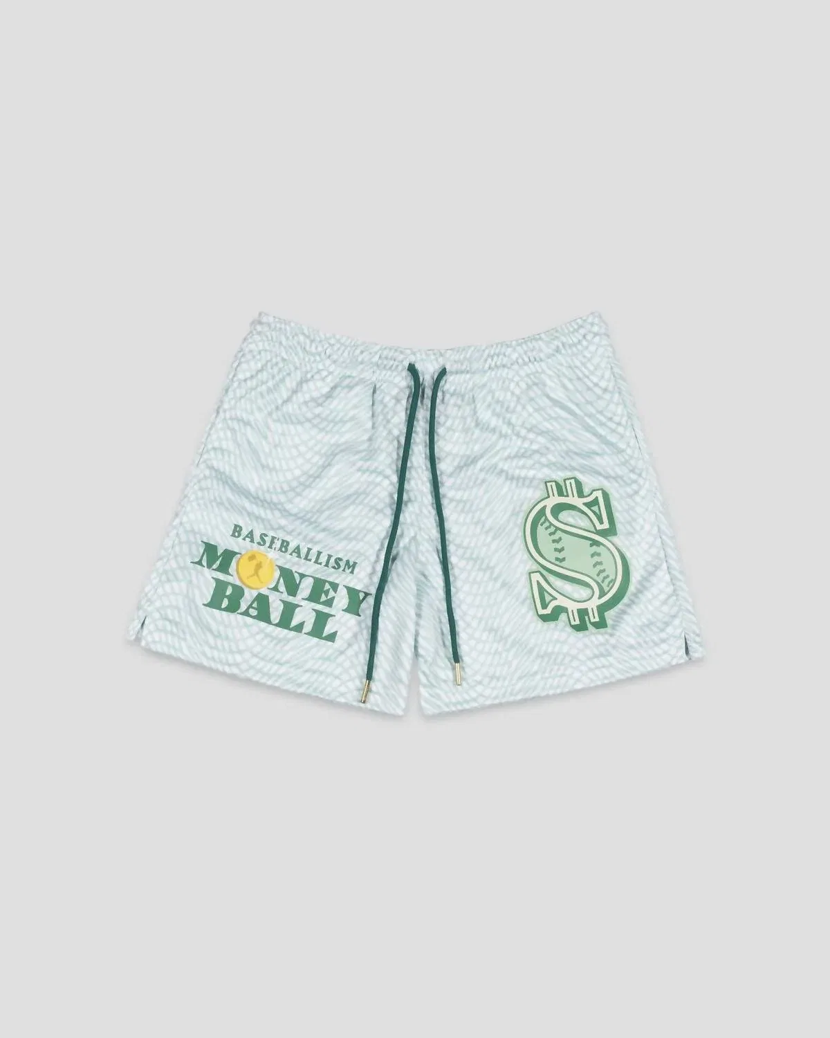 Детские шорты для мальчиков с сетчатой тканью Money Ball Diamond Air Mesh Baseballism, зеленый