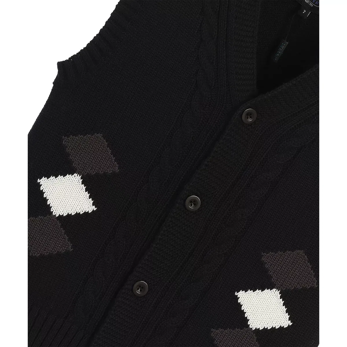 Детский жилет для мальчиков вязаный Diamond Knitted GIOBERTI, Black — фото 2
