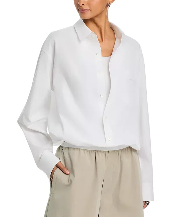 Женская блуза с длинным рукавом Pre Styled Gathered Shirt Alexander Wang, белый