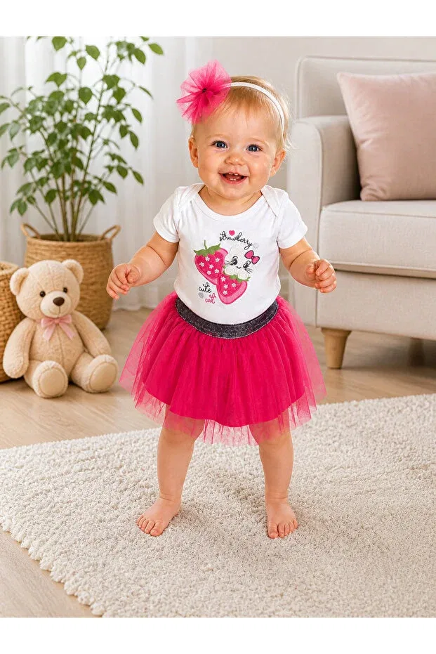 Детский комплект для девочек хлопковый Ari Bebe, Fuchsia Arı Bebe — фото 2