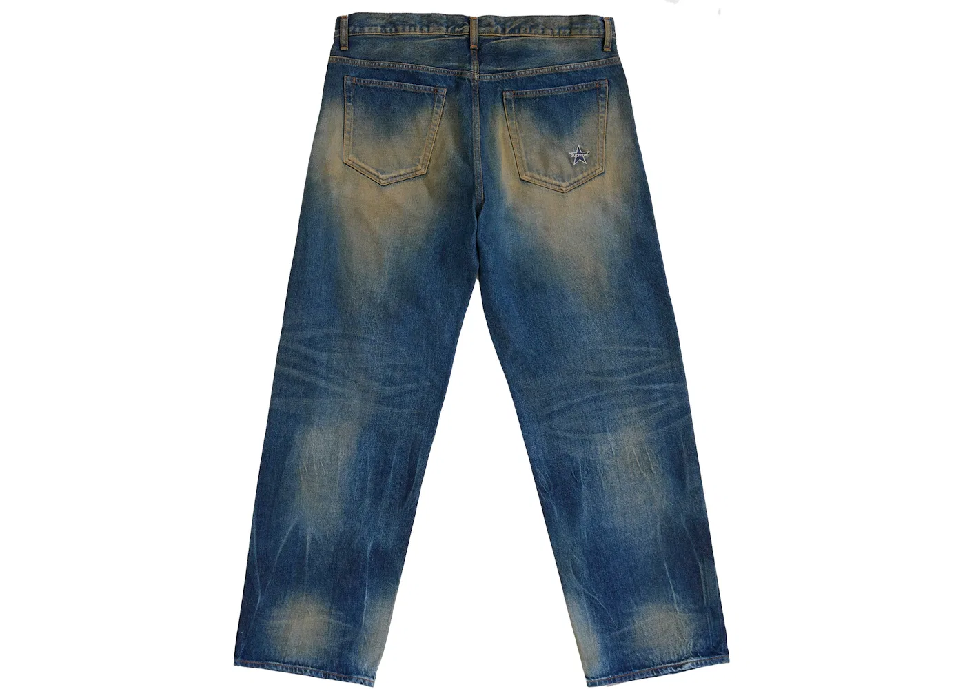 Мужские джинсы свободного кроя с потертостями Selvedge Supreme, Washed Indigo — фото 2